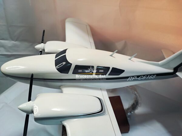 Model of Piper PA-23 Aztec with detailed craftsmanship.